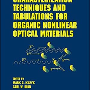 Characterization Techniques and Tabulations for Organic Nonlinear Optical Materials