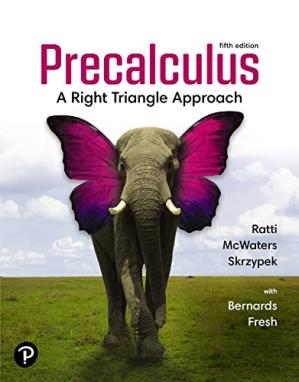 Precalculus; A Right Triangle Approach (5th Edition)