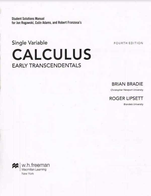 Calculus Early Transcendentals (4th Edition)